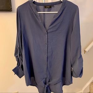 Apt. 9 Blouse with tie bottom